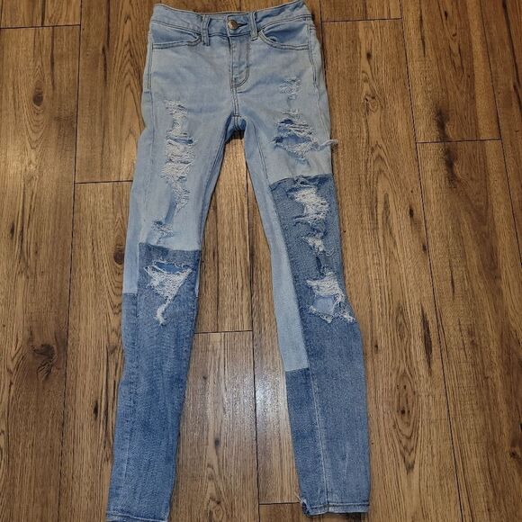 American eagle 2 tone distressed jeans - Picture 3 of 11